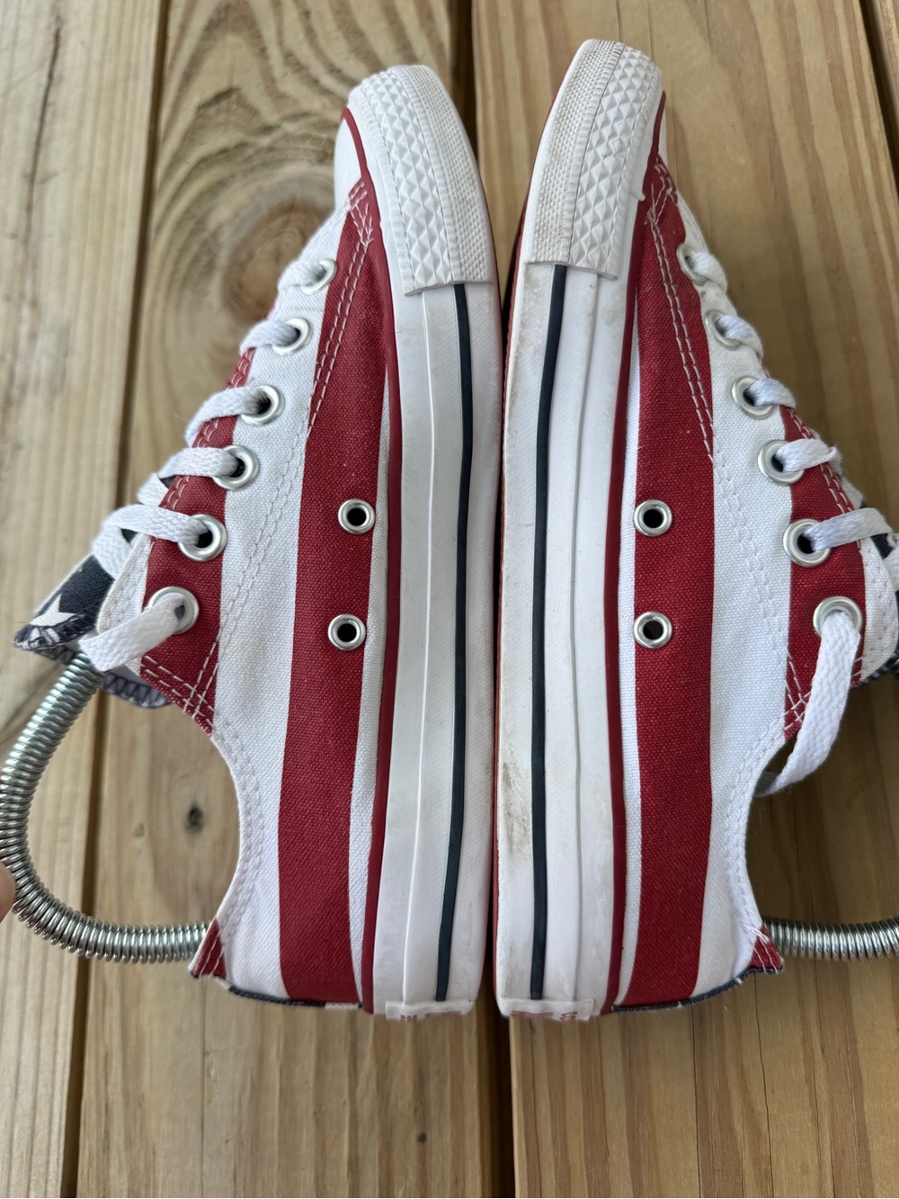 Converse All Star USA Women’s 7 American Flag Red White Blue Low M3494 - Picture 5 of 8